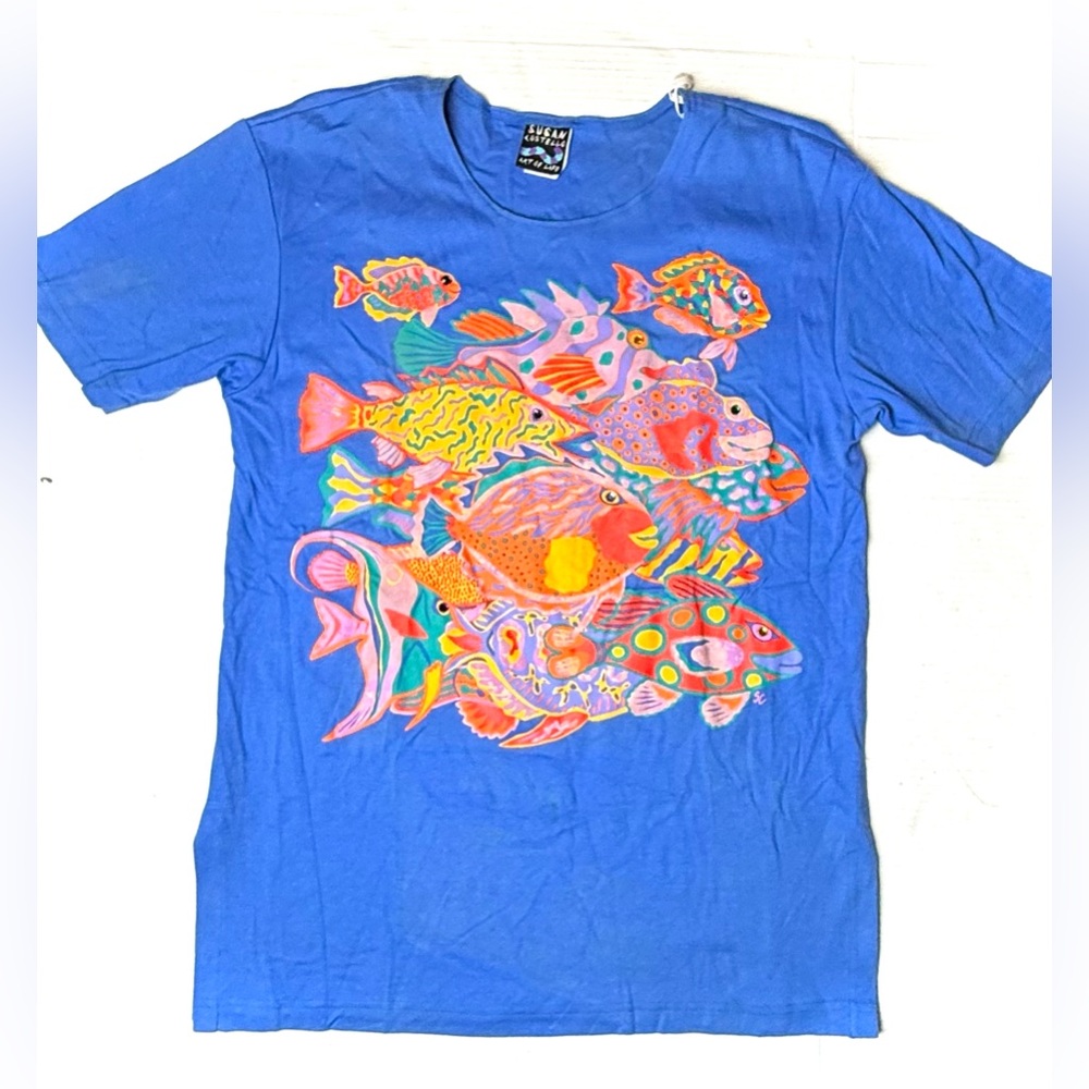 VINTAGE Susan Costello Imagimals Shirt Womens Medium‎ Endangered Species 90s